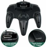 Dos de la manette OSTENT : port pour carte mémoire N64 et gâchette Z