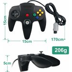 Dimensions de la manette OSTENT : 15 x 15 x 5 cm, câble de 170 cm, 206 g