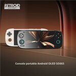 Visuel Retroid Pocket 5 blanche et noire : console portable Android à écran OLED et puce SD865
