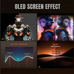 Visuel sur lécran OLED de la Retroid Pocket 5 : contraste, couleurs et luminosité de 500 nits