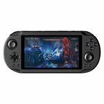 AYN Odin 2 Mini noire vue de face, avec un jeu daction à lécran