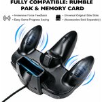 Port arrière des manettes miadore pour Rumble Pak et carte mémoire, vendus à part