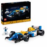 Boîte du LEGO Icons Williams FW14B 10353, voiture montée et minifigurine de Nigel Mansell