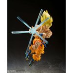 Goku avec la pièce deffet translucide du Kamehameha, sur fond sombre