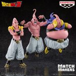 Visuel Banpresto : les trois figurines Match Makers de Majin Buu côte à côte