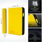 Dimensions du mini classeur Vault X : 24,3 x 18,5 x 4 cm, zip et couverture rigide
