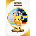 Le poster plié : Pikachu, Mew et Mewtwo sous le logo 30e Anniversaire