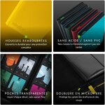 Atouts du classeur Vault X : housse rembourrée, sans acide ni PVC, doublure microfibre