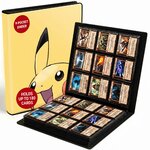 Classeur Pokémon Pikachu Ultra Pro à 9 pochettes, ouvert à côté de sa couverture