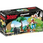Boîte du coffret Astérix vue de trois quarts, pastille 52 pièces