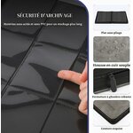 Visuel du classeur TCGUARD : pages sans acide ni PVC, zip et coutures