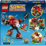 Dos de la boîte du set LEGO Sonic 77005, avec des photos du robot et de ses fonctions
