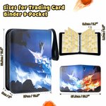 Dimensions du classeur Mactoou pour cartes, fermé et ouvert