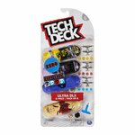 Blister Tech Deck Ultra DLX de 4 finger skates, exemple aux planches Zero, mention 6+