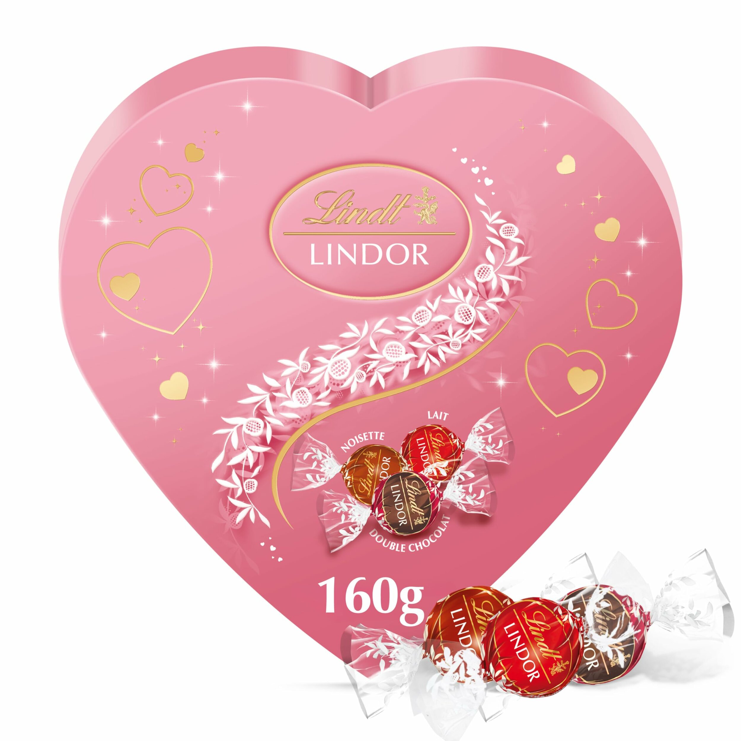 Boîte cœur Lindt Lindor assortie, 160 g