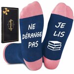 Chaussettes colorées pour femme avec un message humoristique