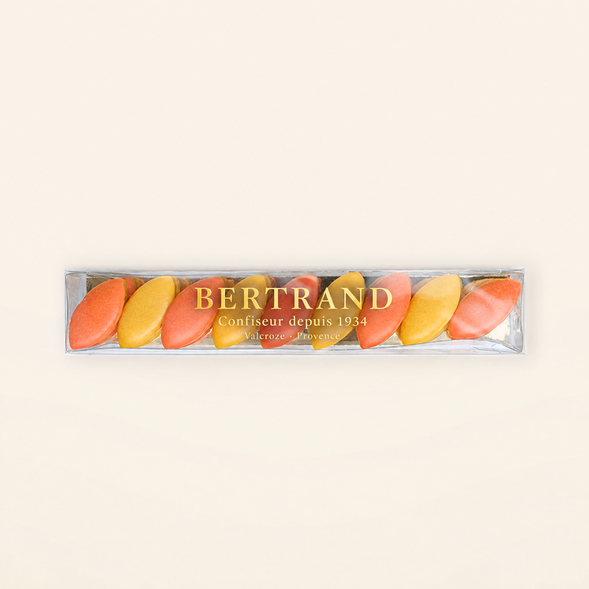 Réglette de mini calissons orange et citron Bertrand