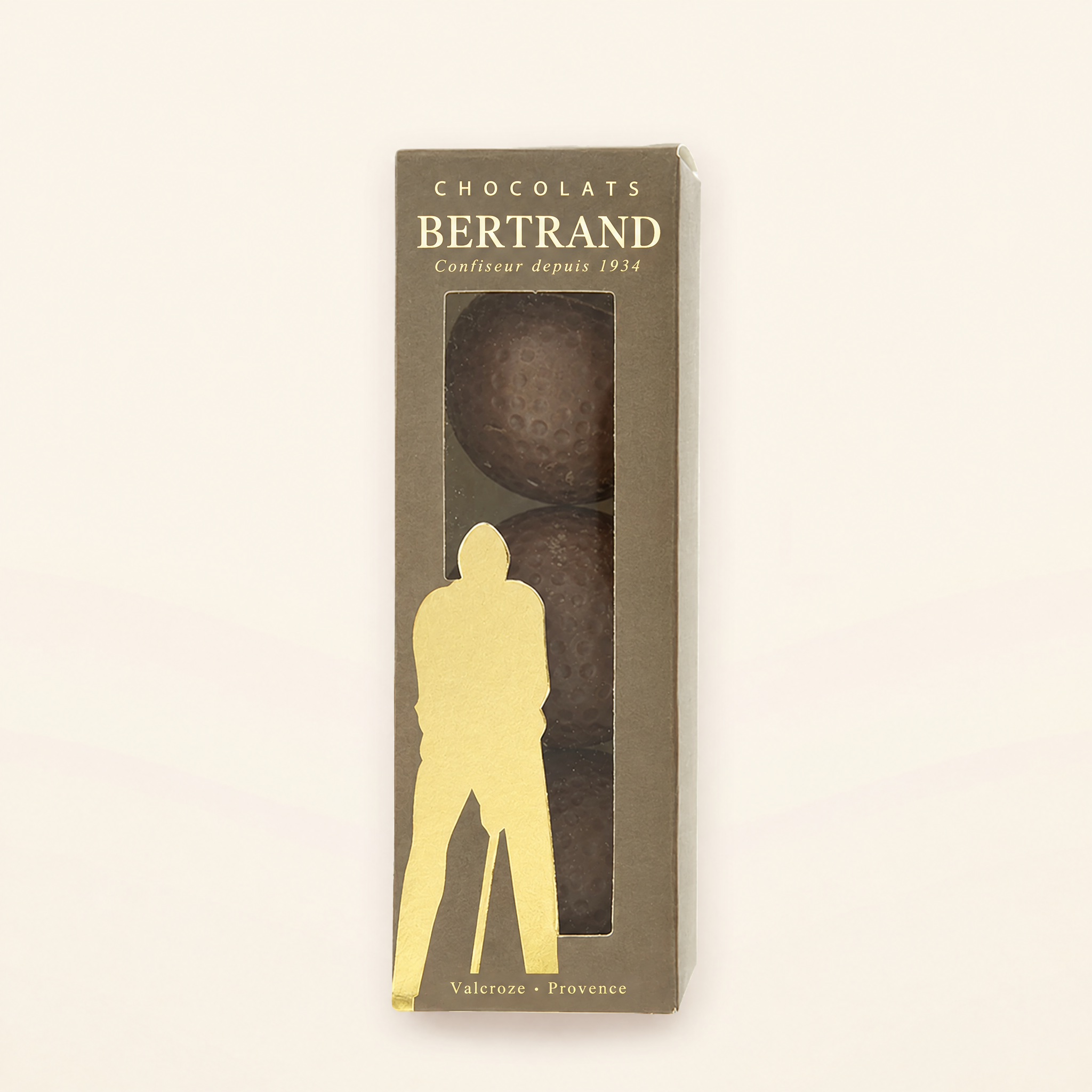 Étui de balles de golf en chocolat au lait Bertrand