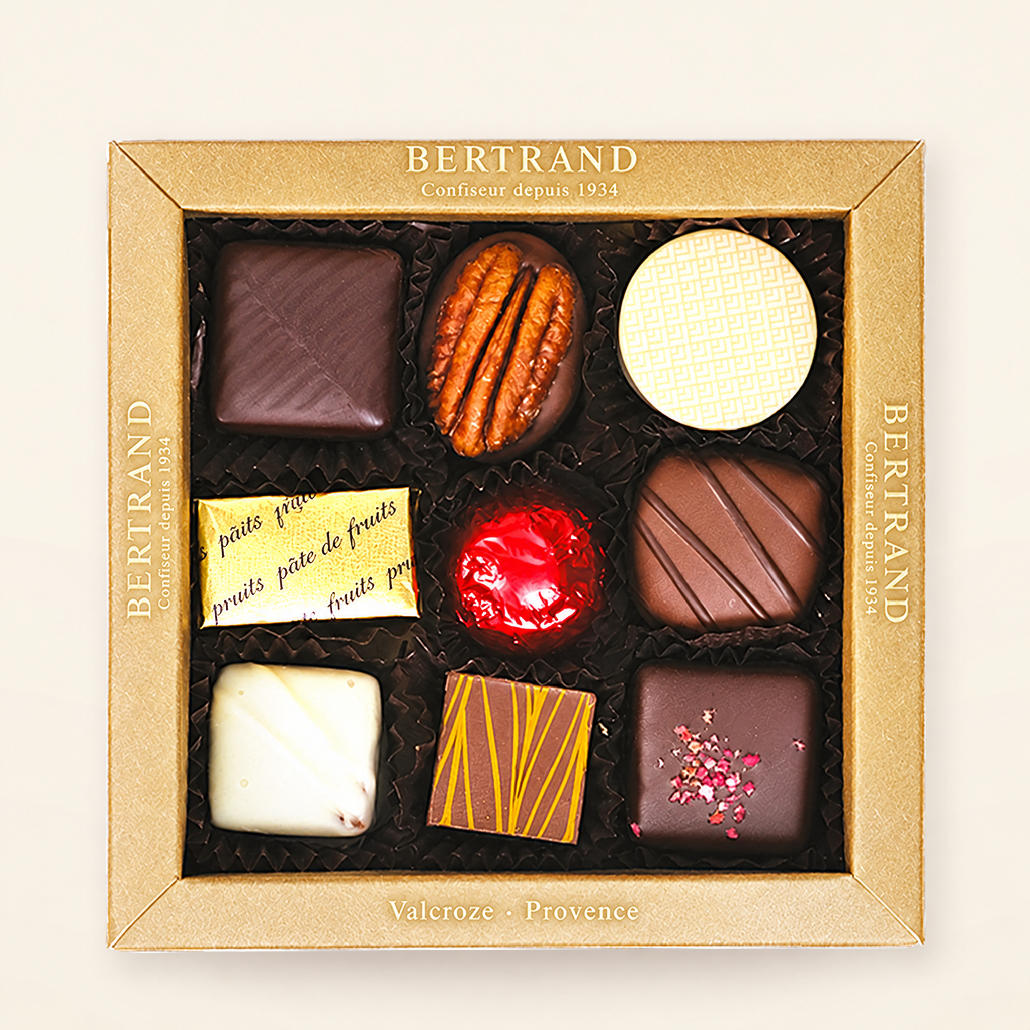 Coffret de 9 chocolats assortis Bertrand
