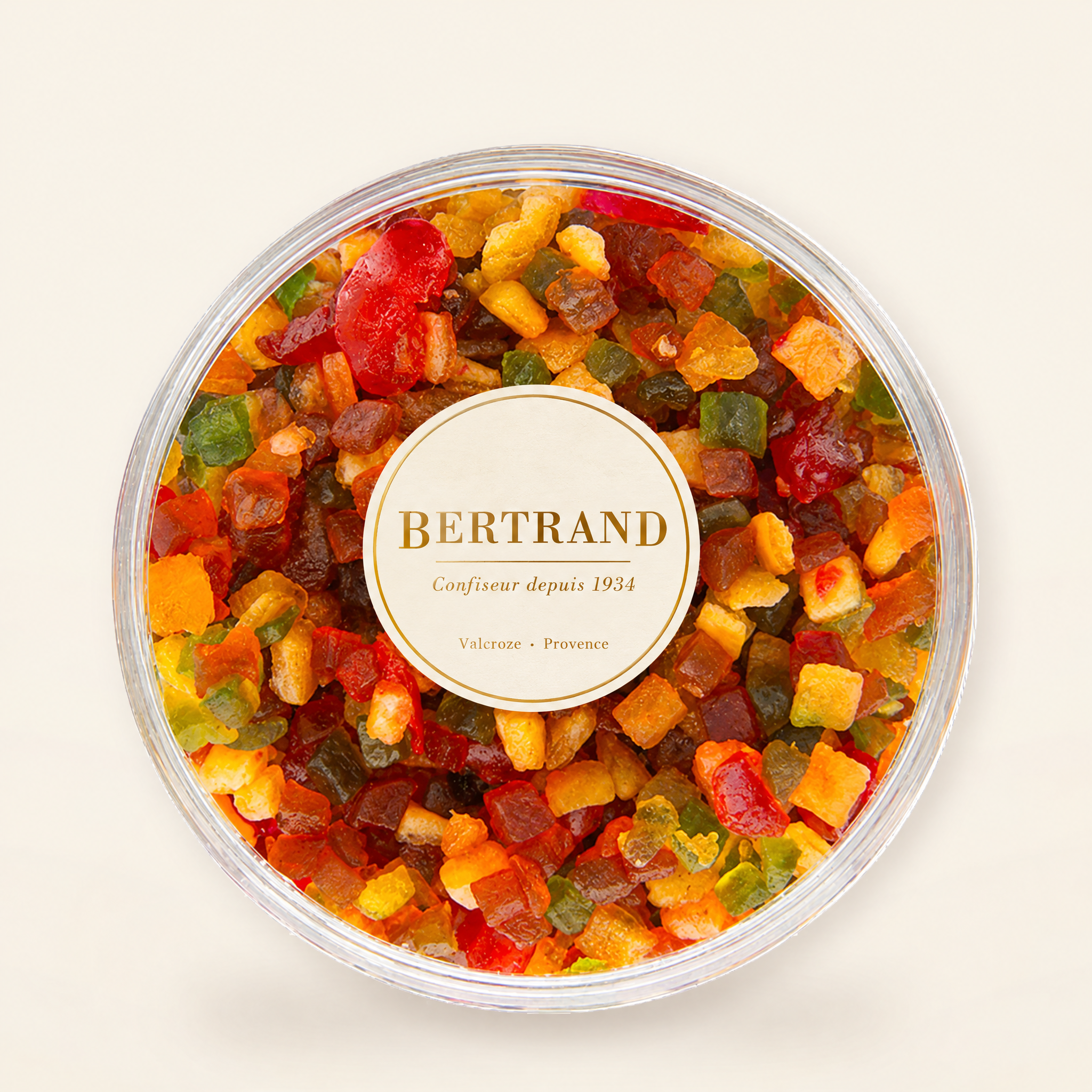 Boîte de macédoine de fruits confits Bertrand