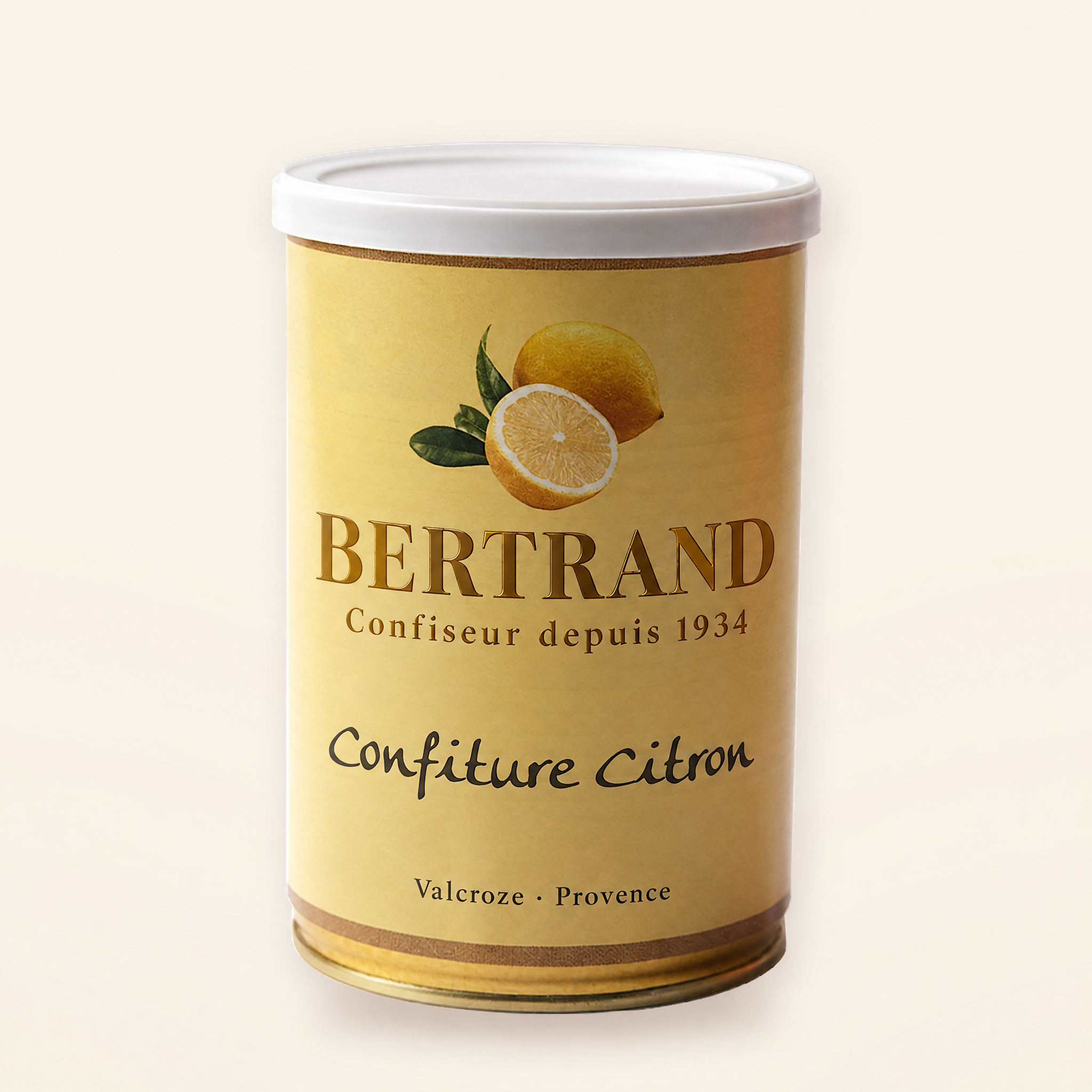 Boîte de confiture artisanale de citron Bertrand