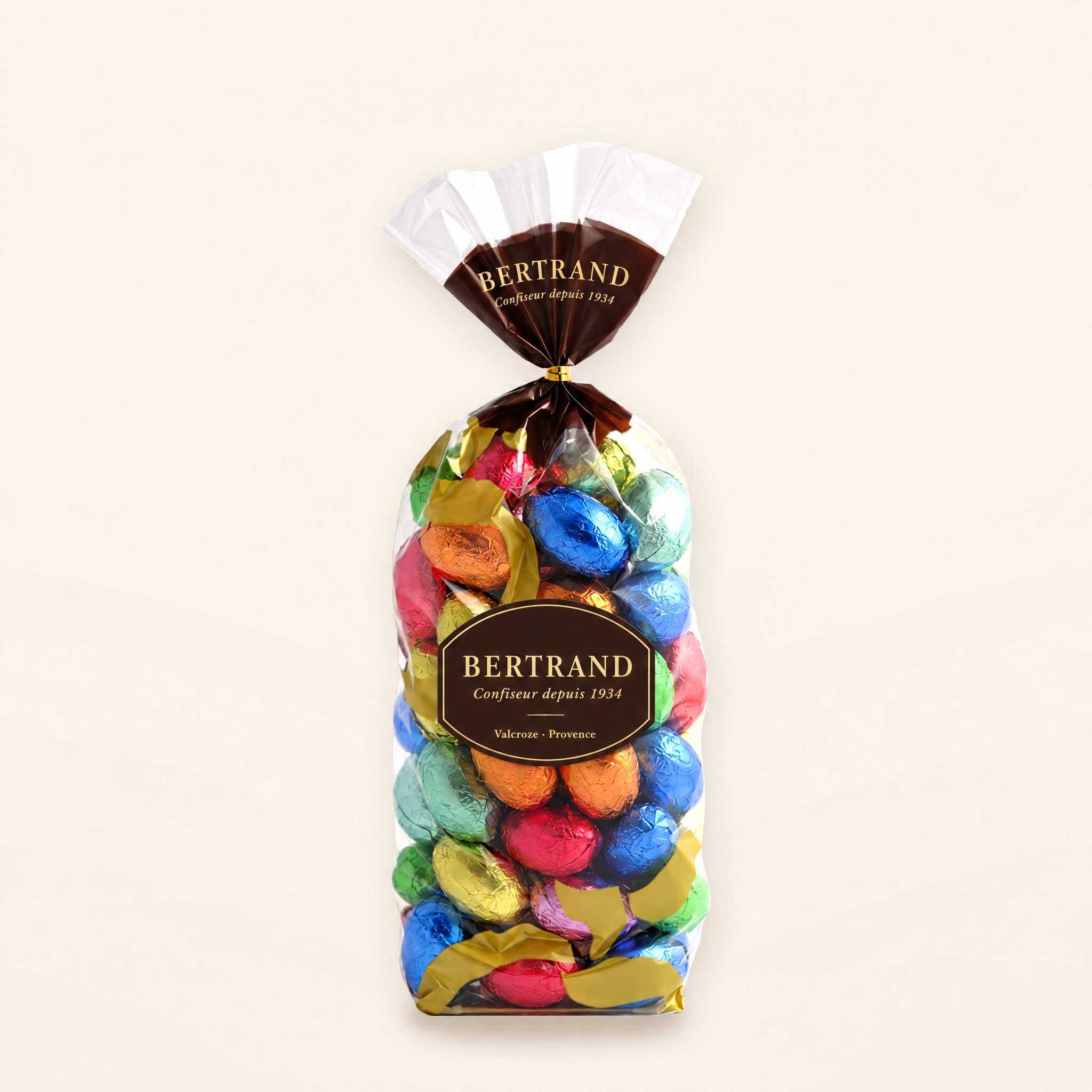 Sachet de petits œufs de Pâques en chocolat Bertrand