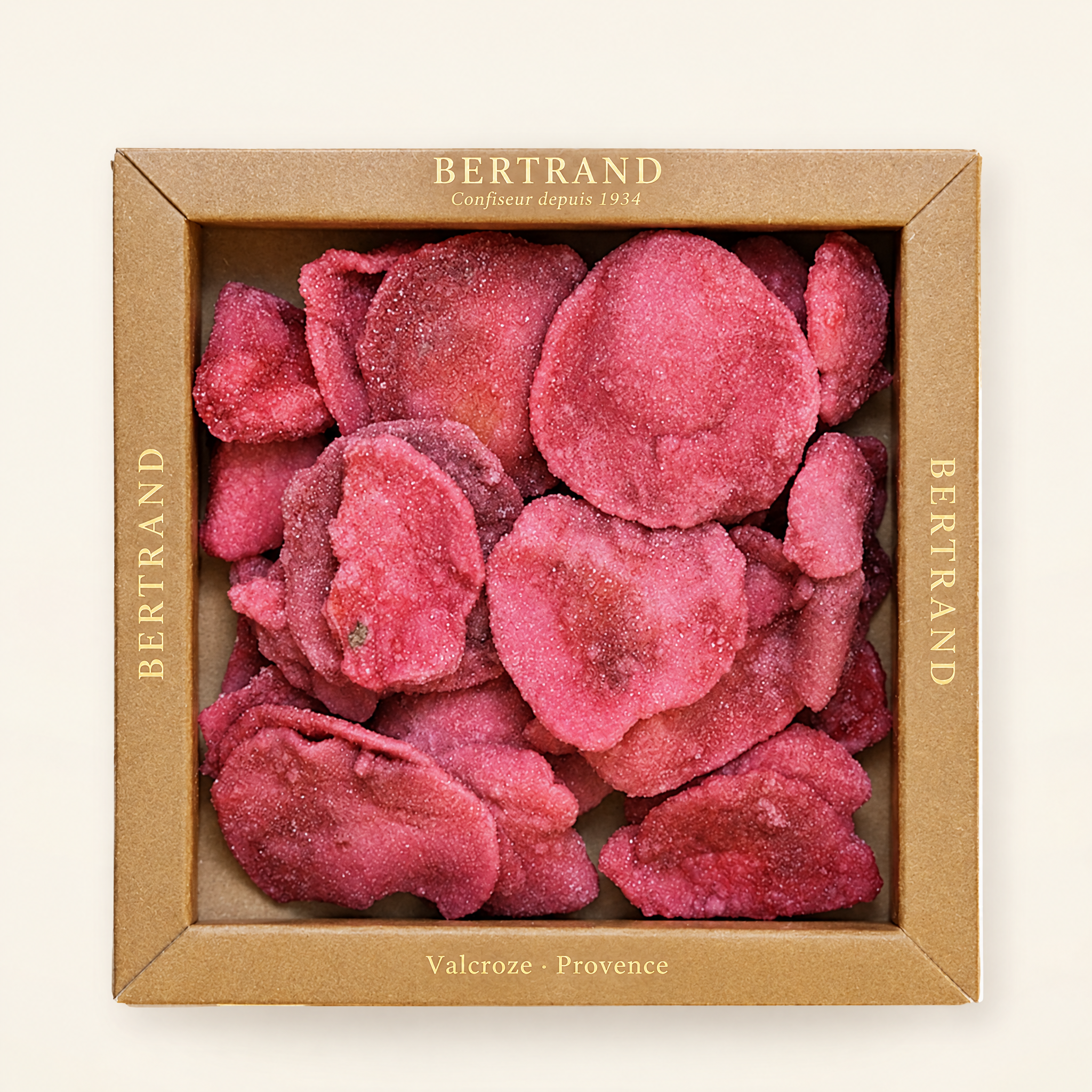 Coffret de pétales de rose cristallisés Bertrand, 80 g