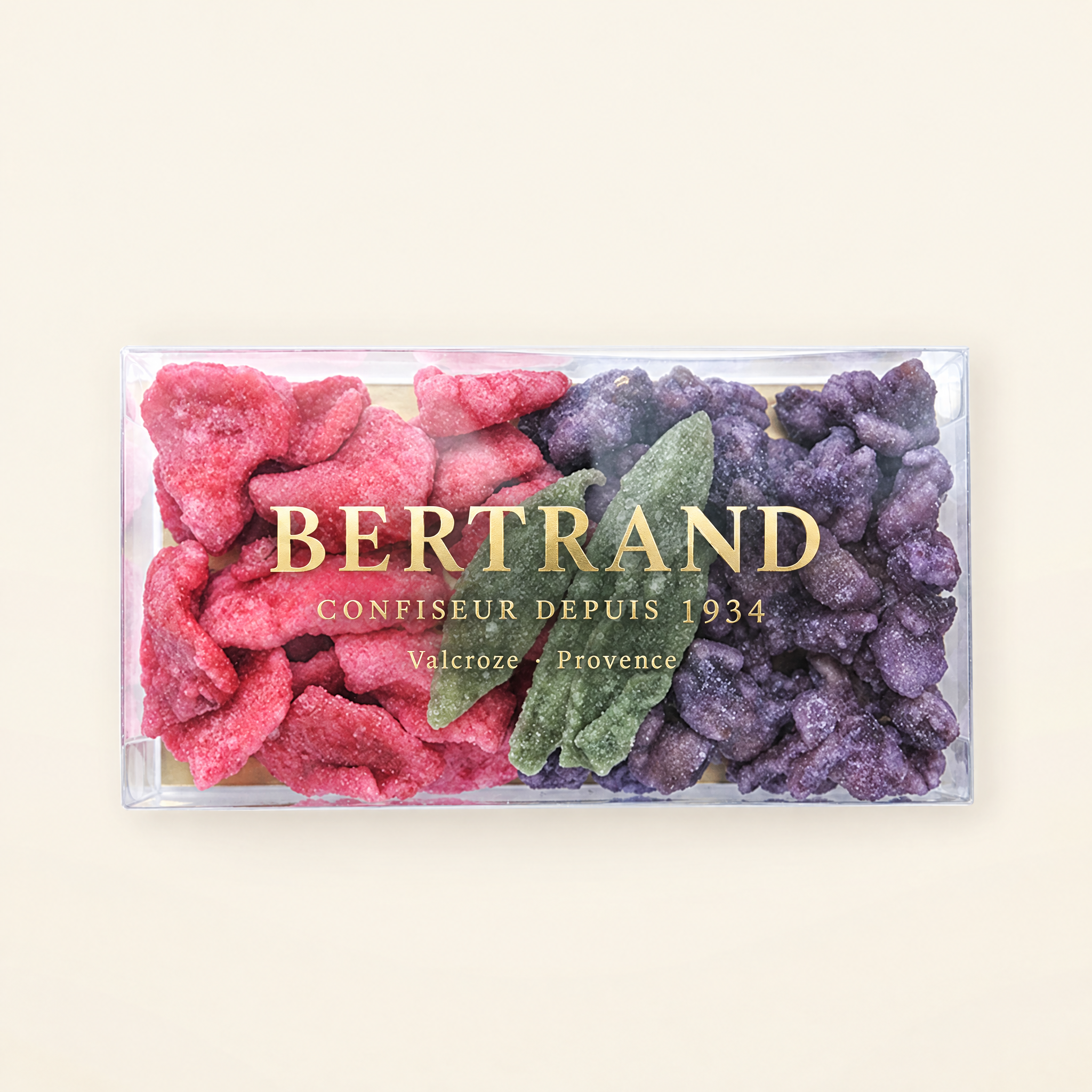 Boîte de fleurs cristallisées assorties Bertrand, 150 g