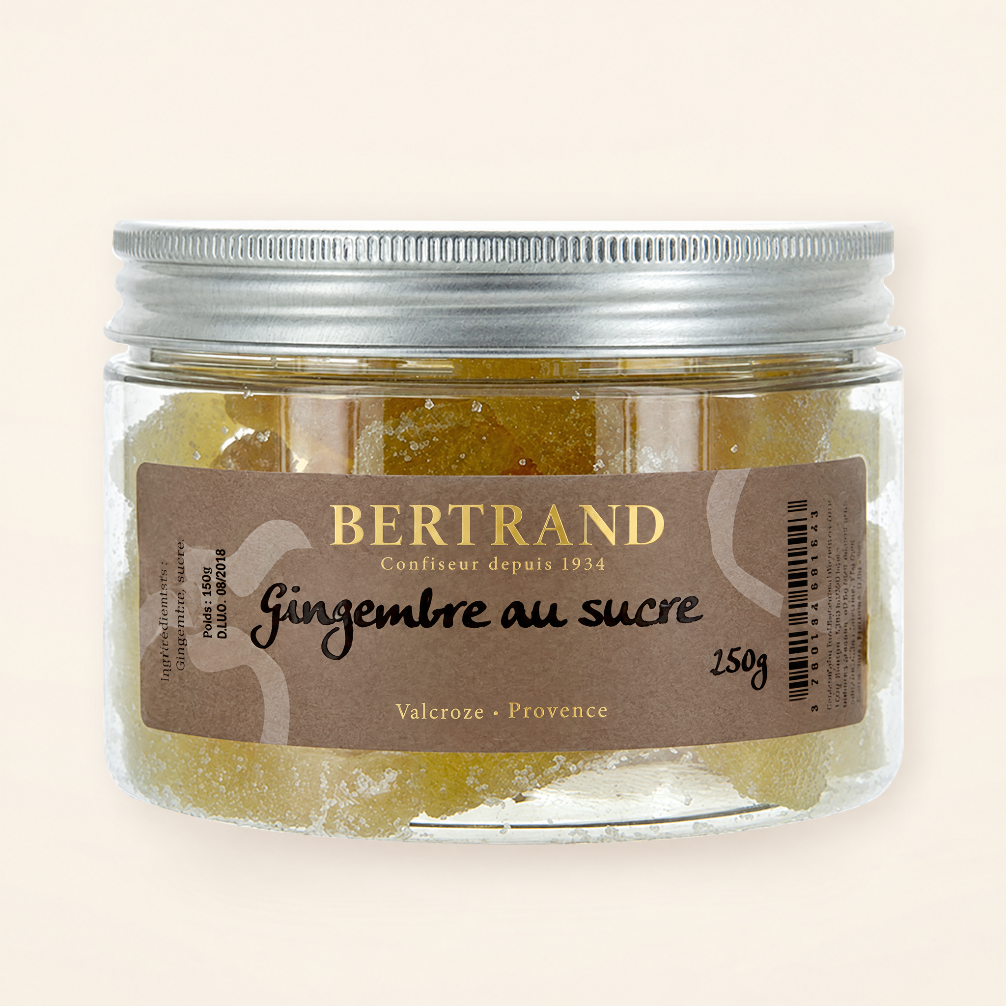Pot de gingembre confit au sucre Bertrand