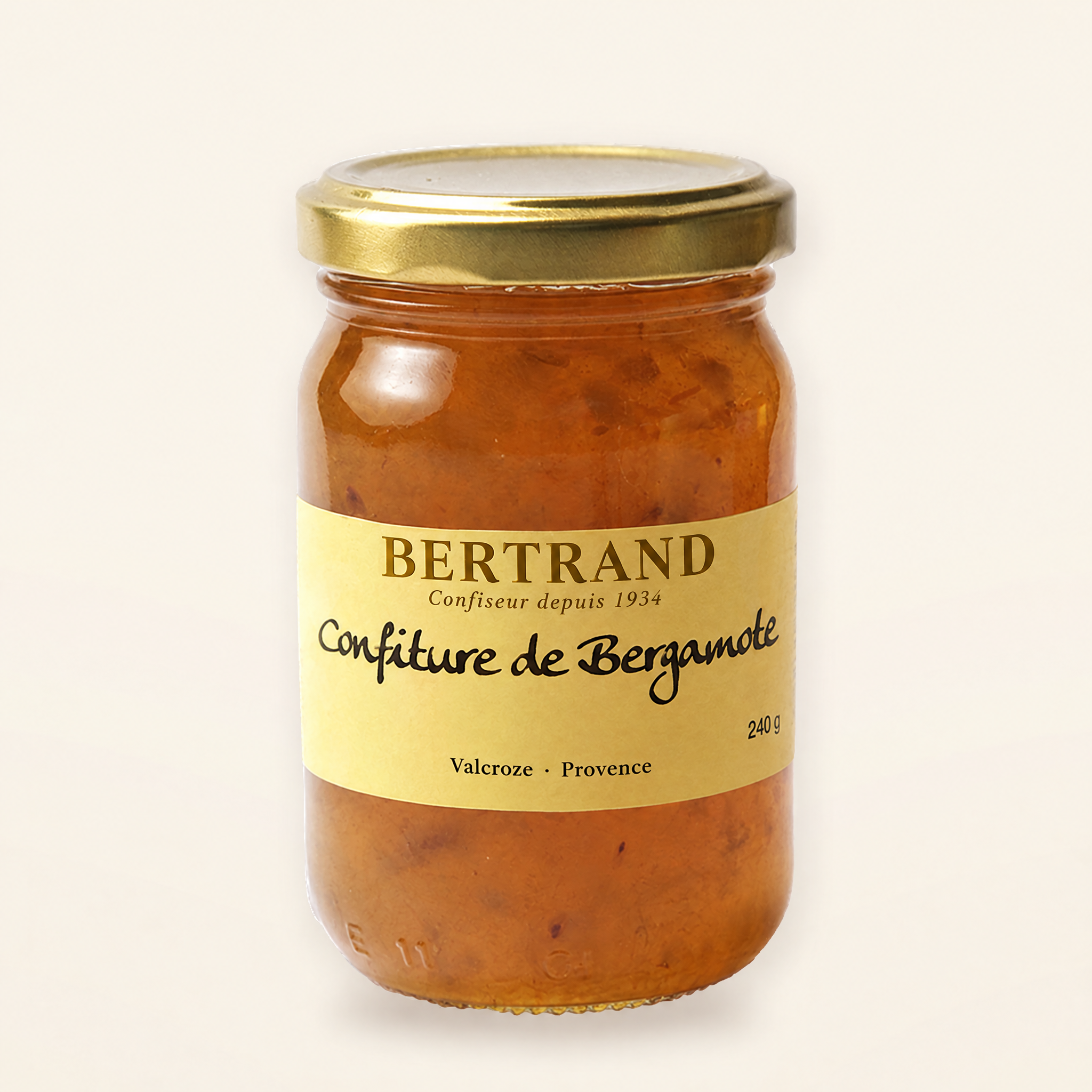 Pot de confiture artisanale de bergamote Bertrand