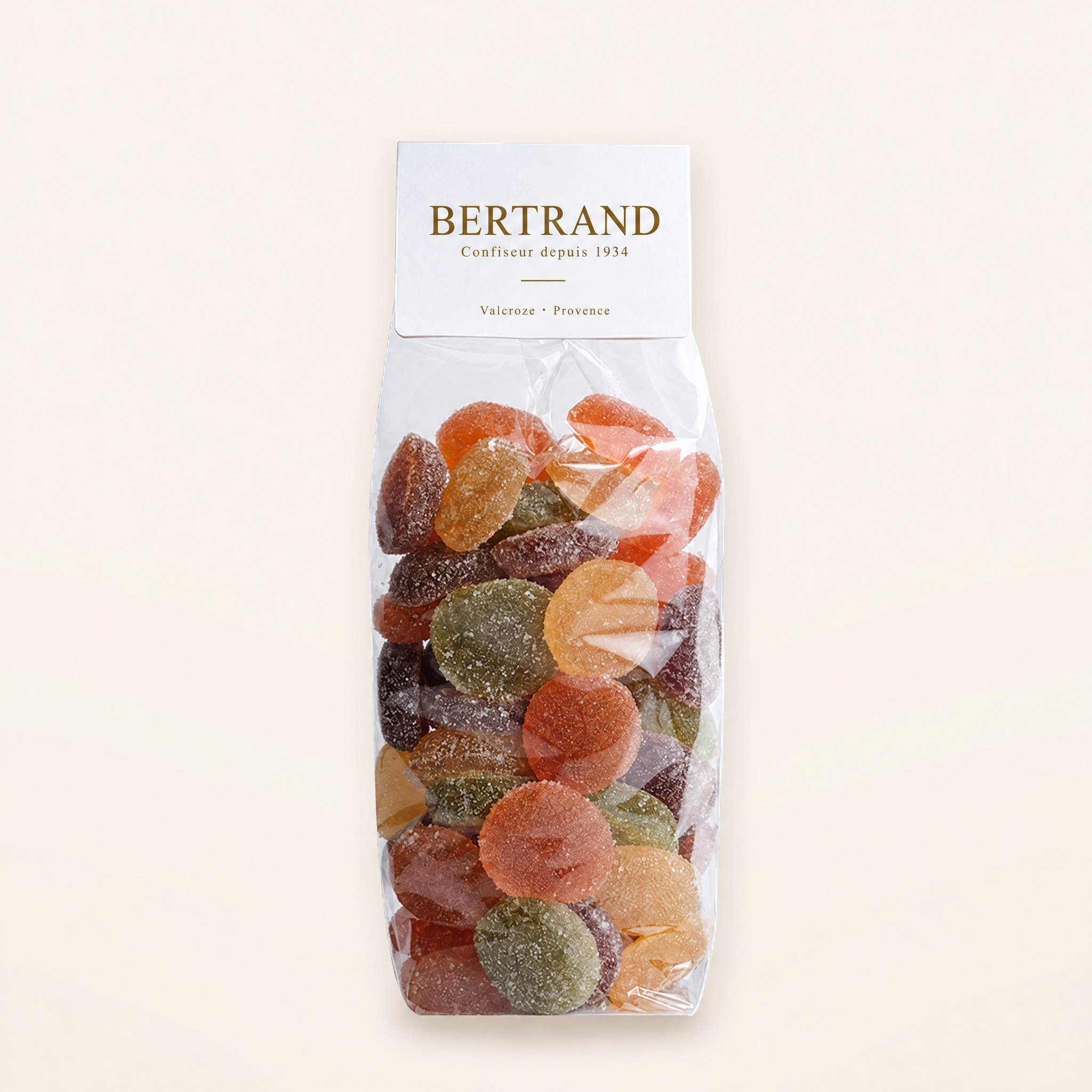 Sachet d'un kilo de pâtes de fruits assorties Bertrand