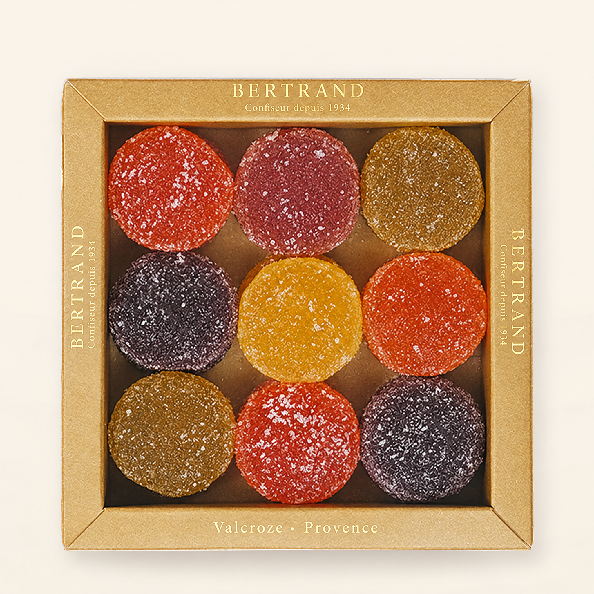Boîte de pâtes de fruits Bertrand