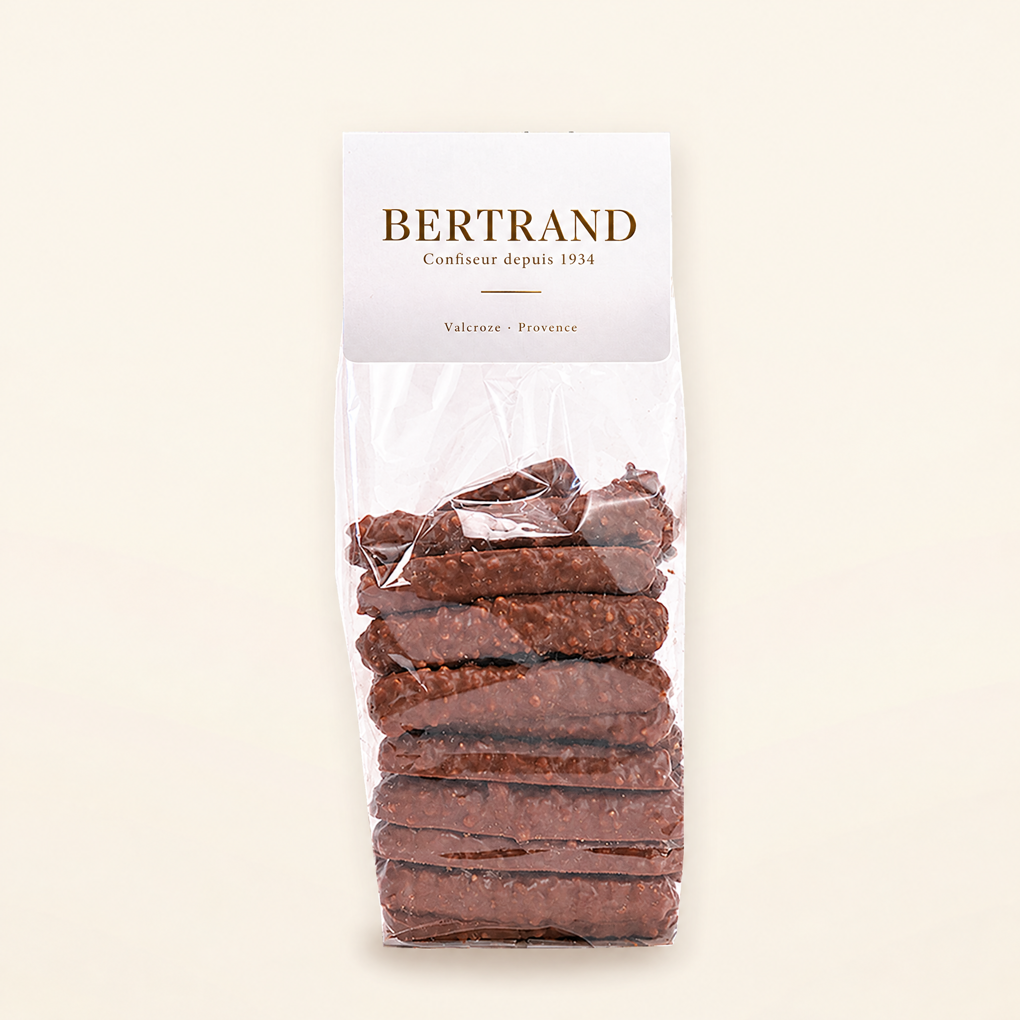 Sachet dorangettes au chocolat au lait et éclats de noisette Bertrand