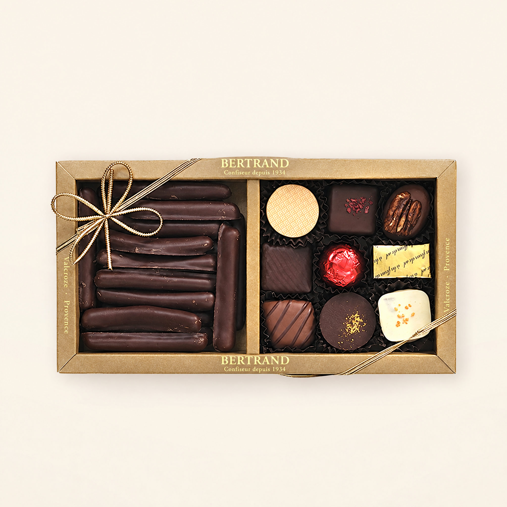 Coffret Duo Tradition Bertrand, chocolats et orangettes