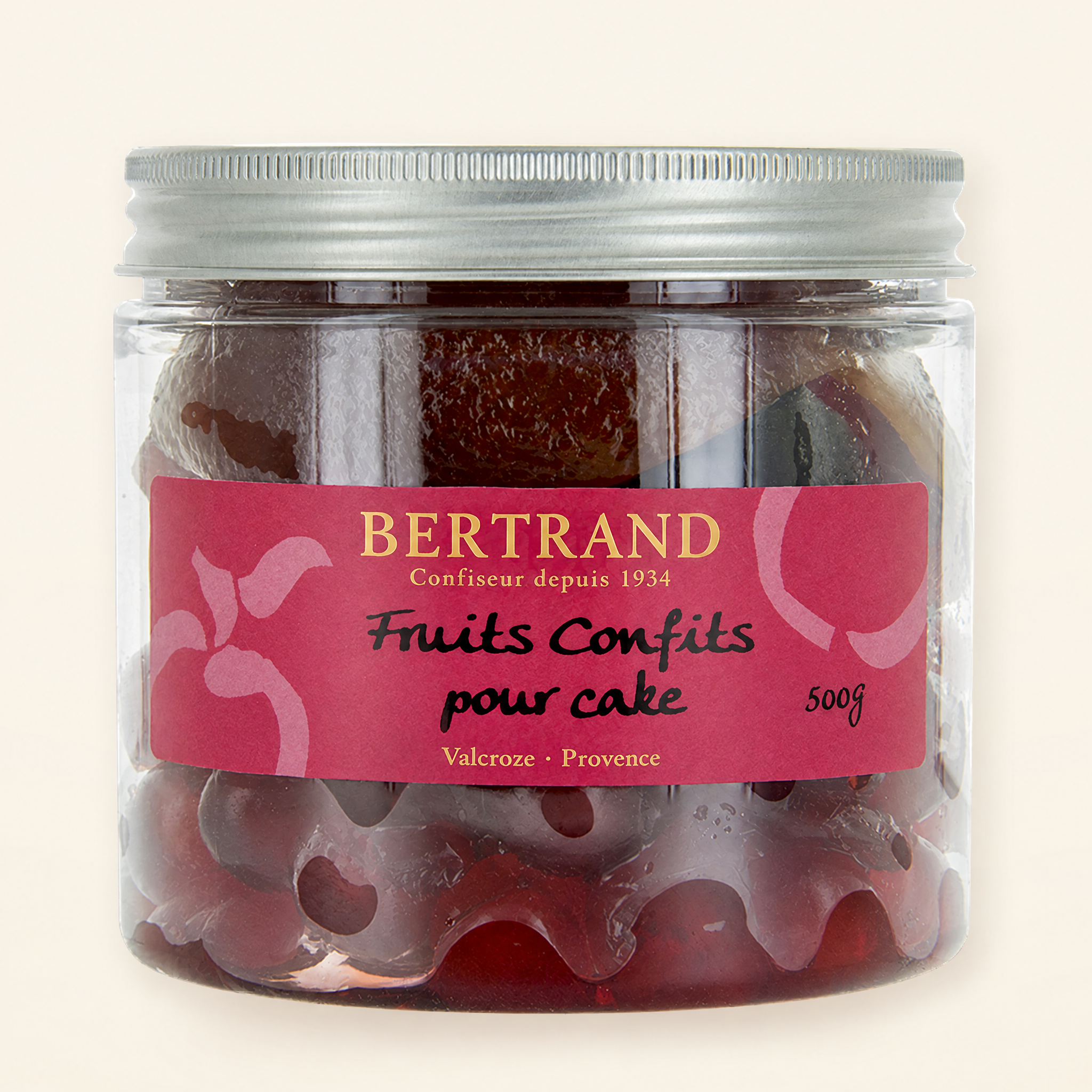Pot de fruits confits pour cake Bertrand