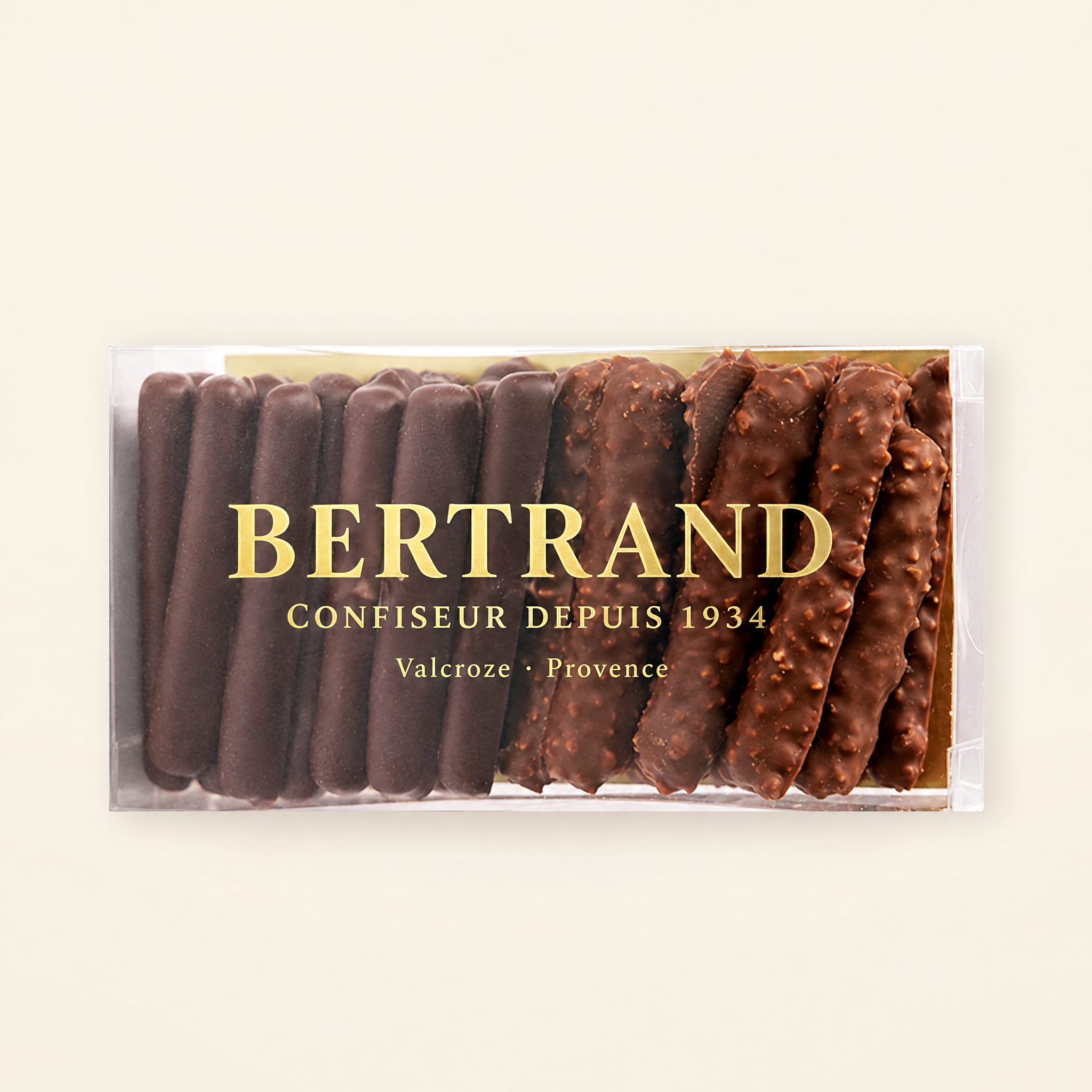 Réglette d'orangettes mixtes chocolat noir et lait Bertrand