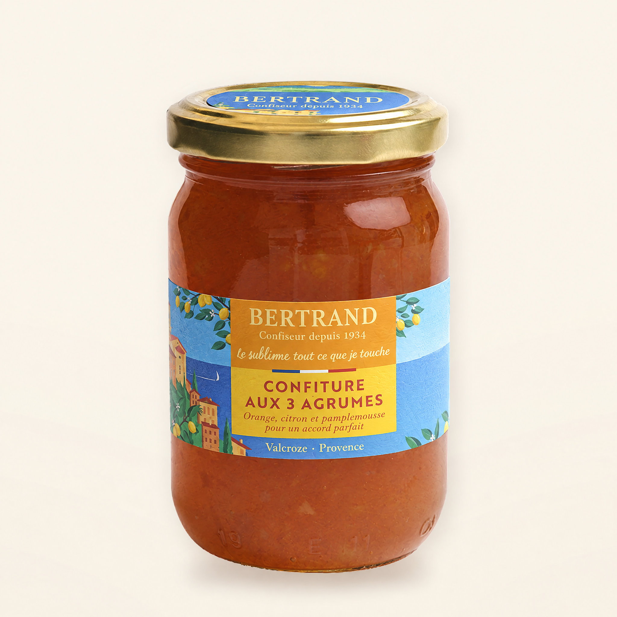 Pot de confiture aux 3 agrumes Édition limitée Provence Bertrand