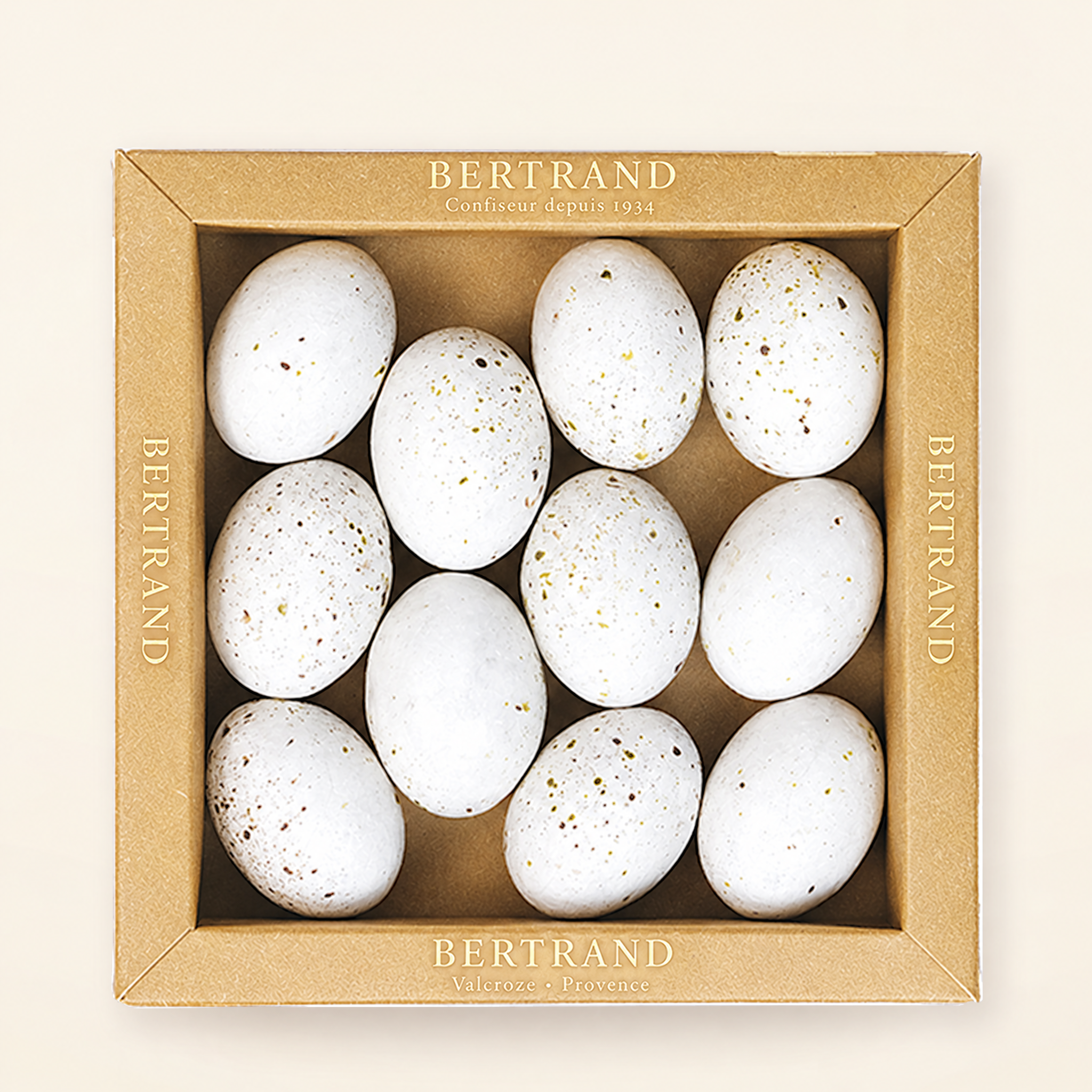 Coffret dœufs de mouette au praliné Bertrand, 140 g