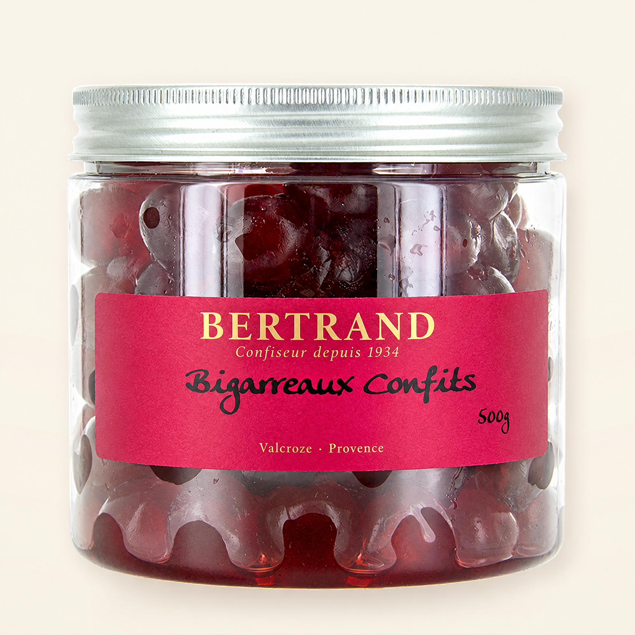 Pot de cerises bigarreaux confites Bertrand