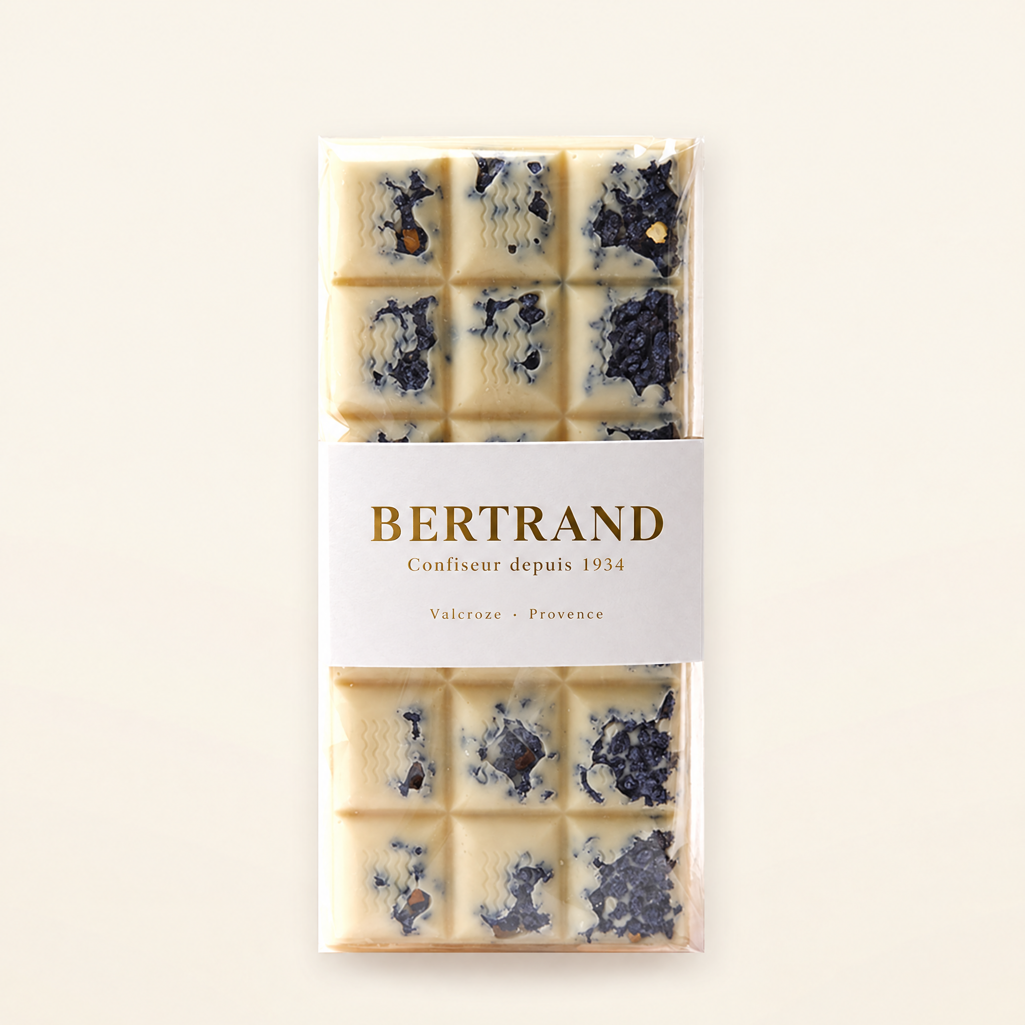 Tablette de chocolat blanc à la violette Bertrand