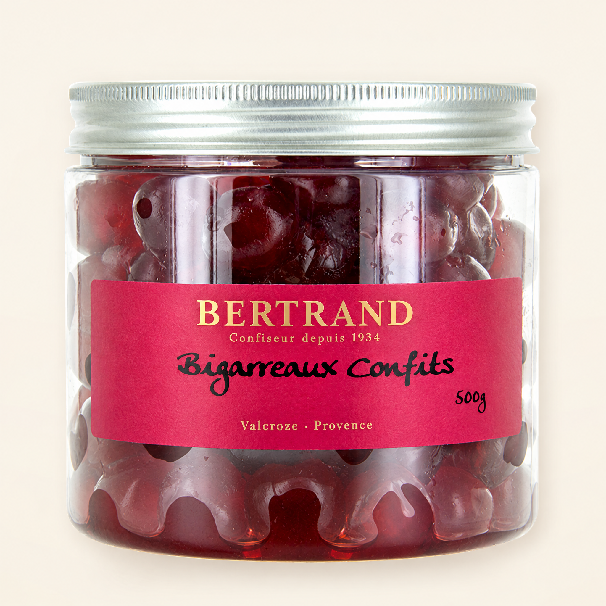 Pot de cerises bigarreaux confites Bertrand, format 1 kg