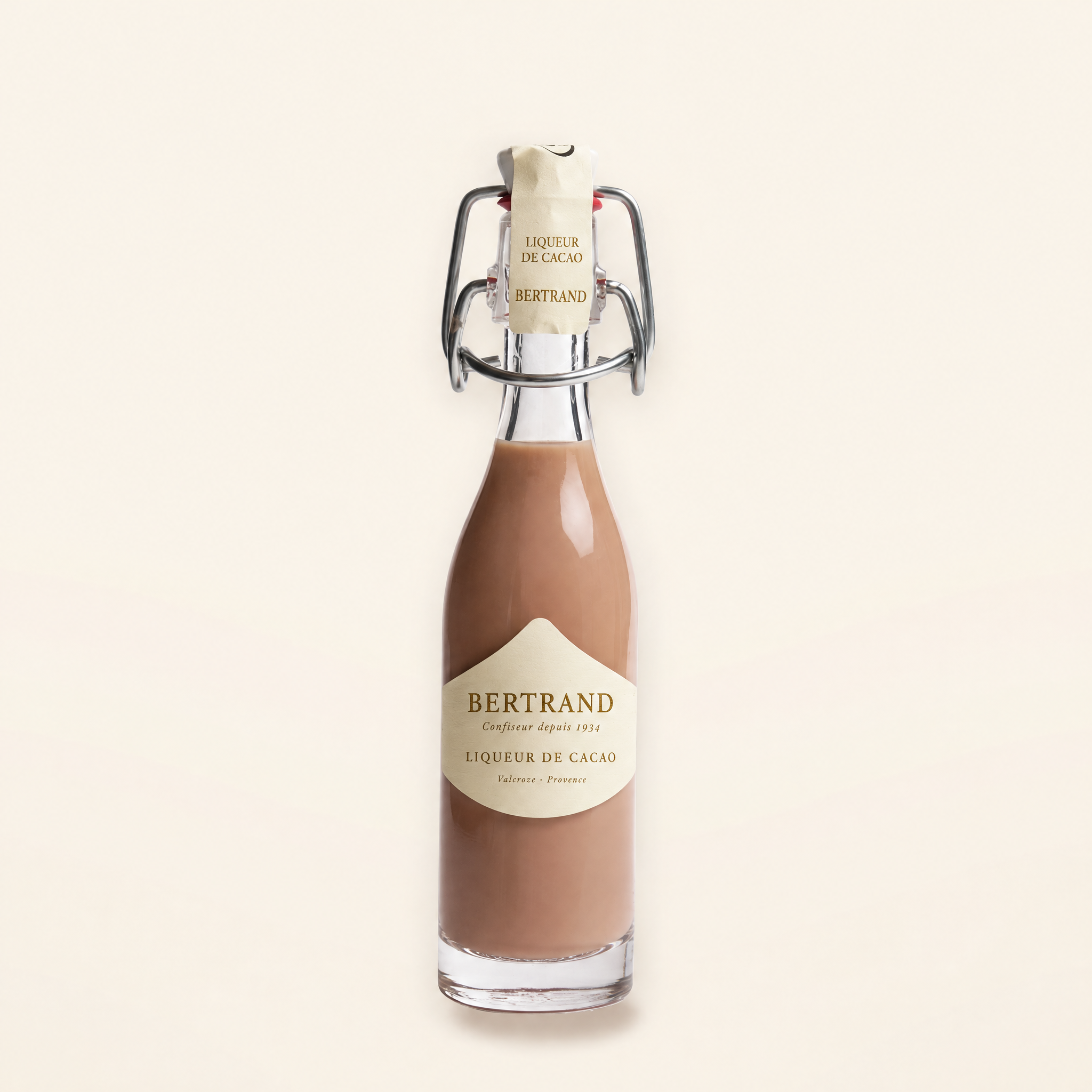Bouteille de liqueur de cacao Bertrand