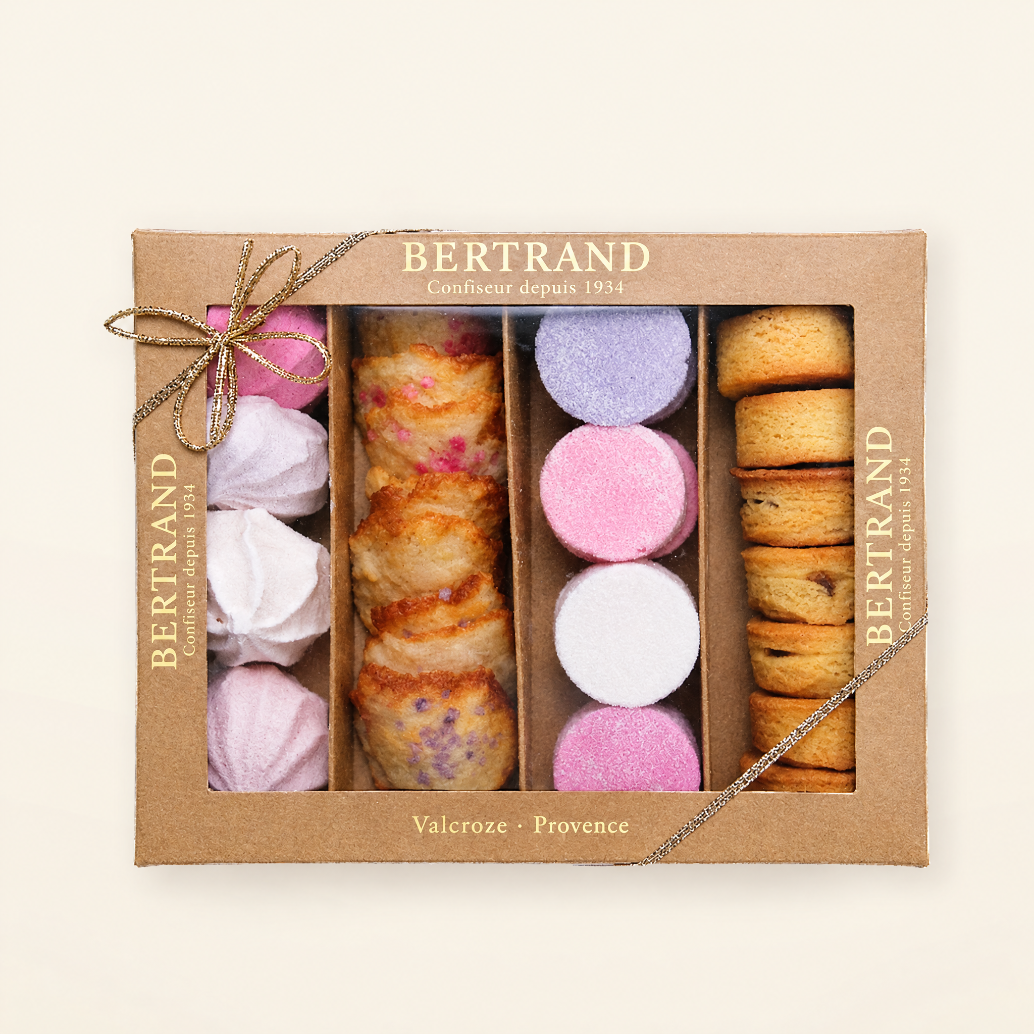 Coffret de biscuiterie artisanale Bertrand : meringues, biscuits et guimauves