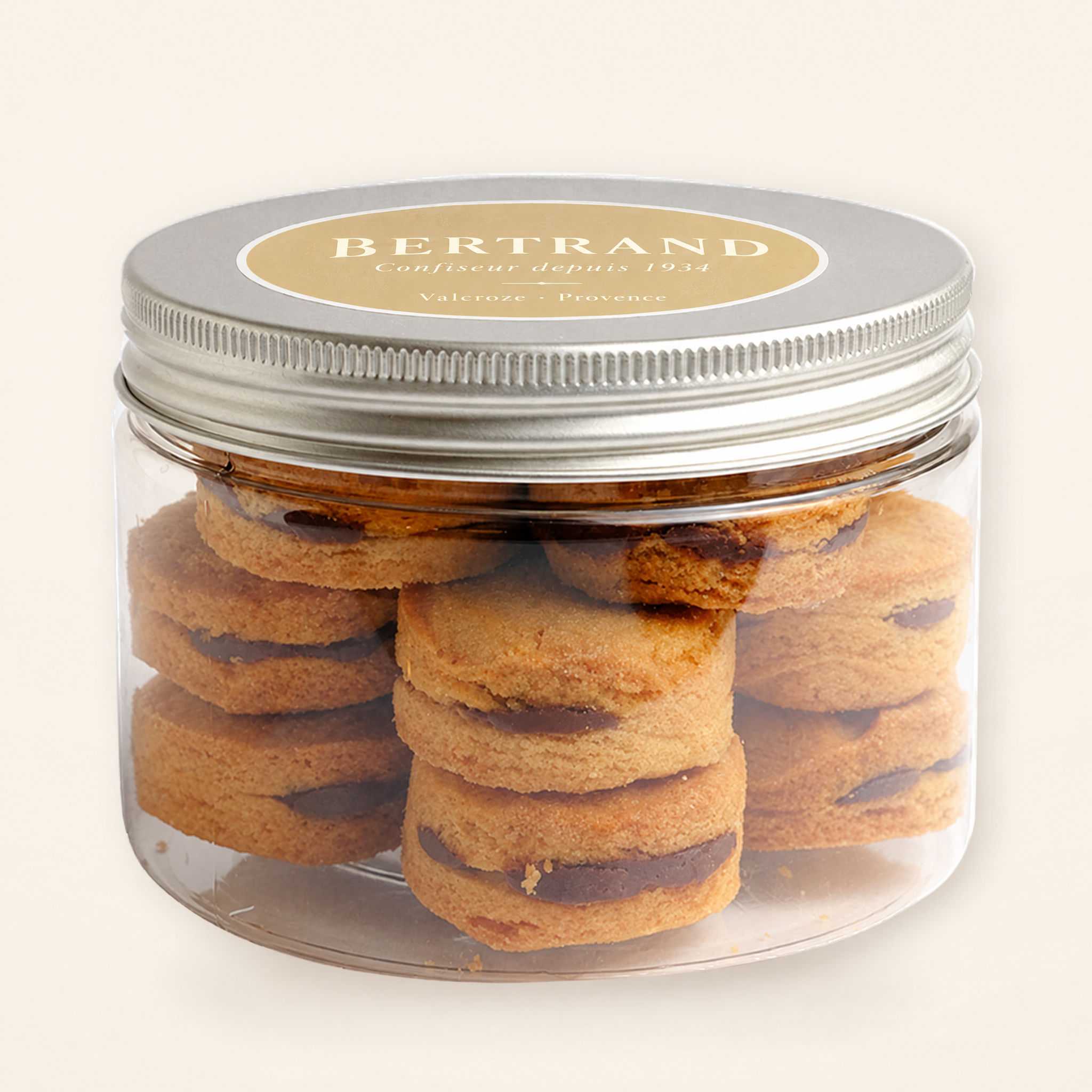 Pot de sablés pur beurre au chocolat noir Bertrand