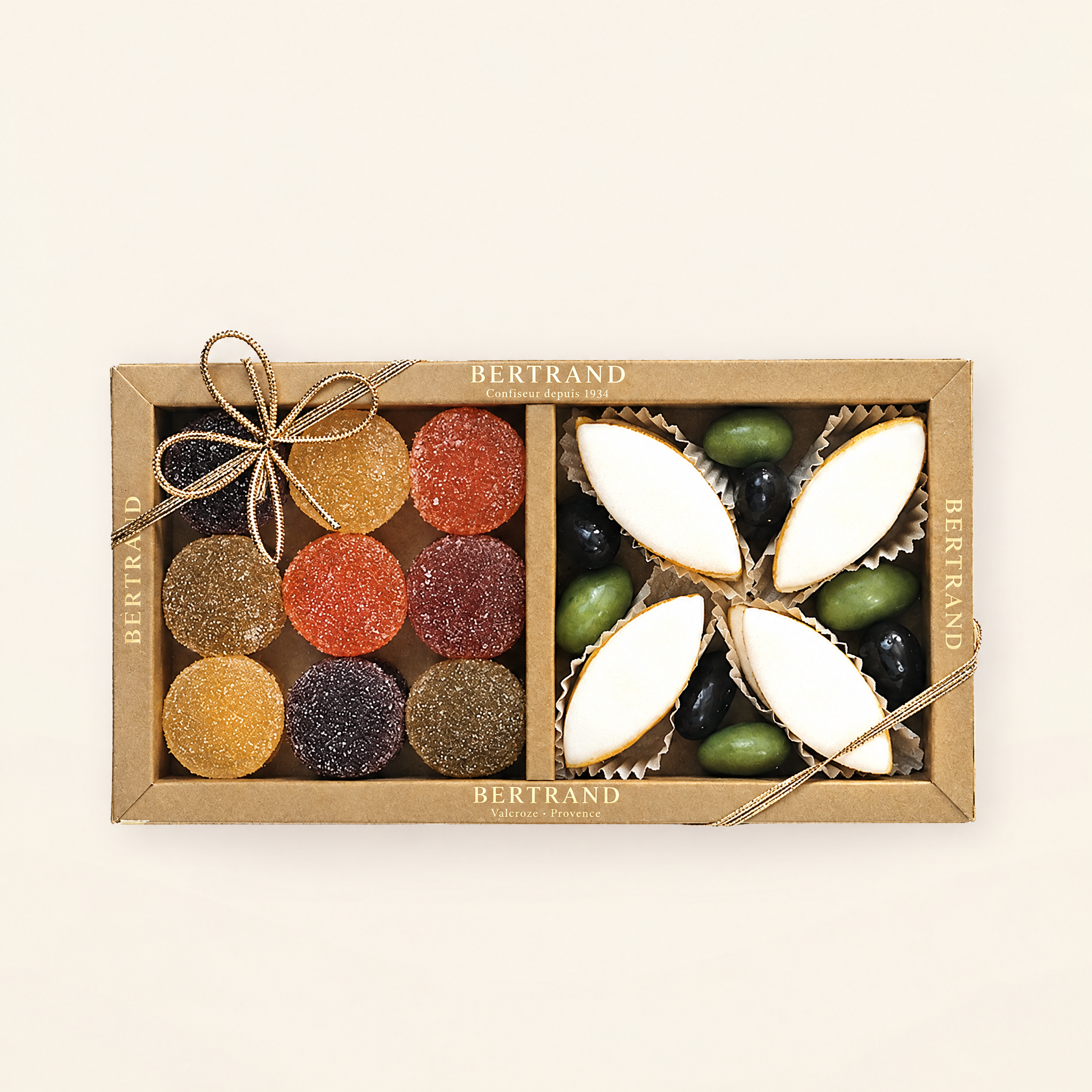 Coffret duo de Provence Bertrand : pâtes de fruits et calissons