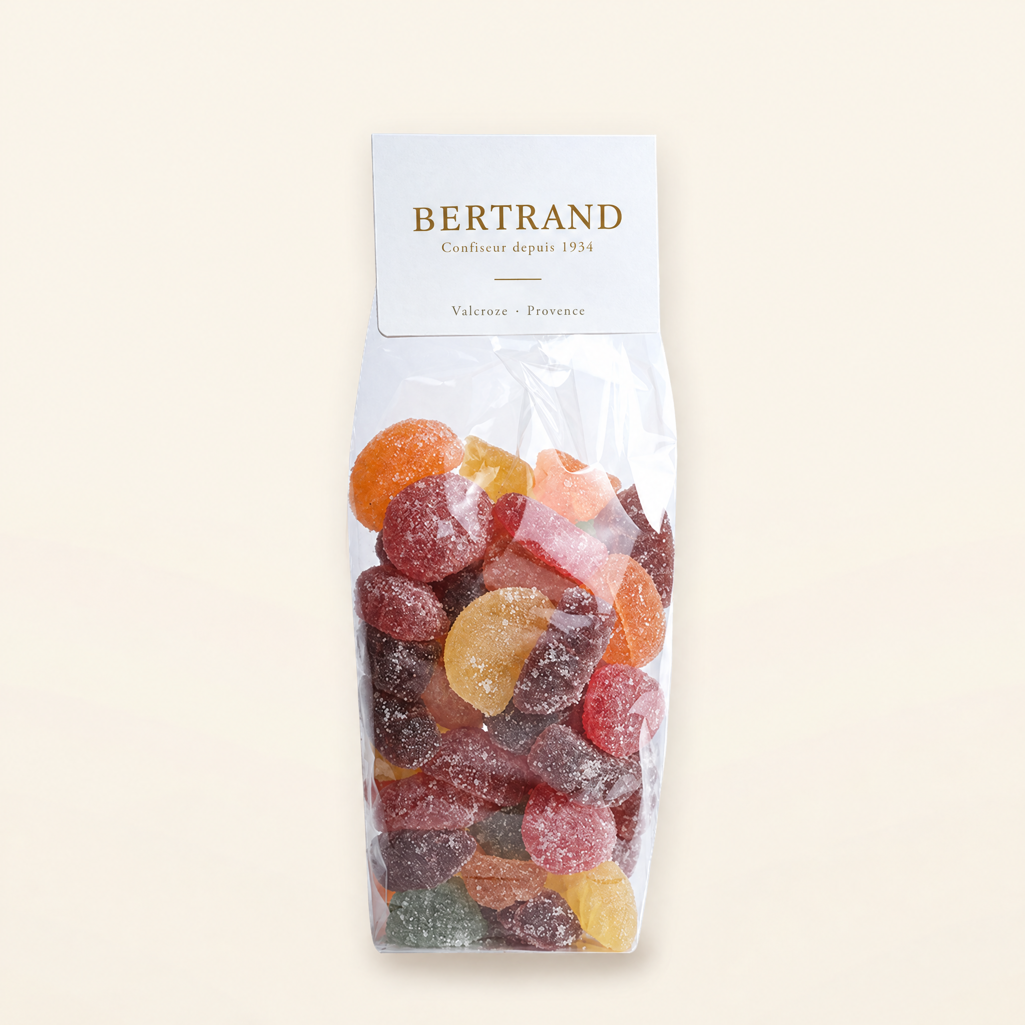 Sachet d'un kilo de gels de fruits assortis Bertrand