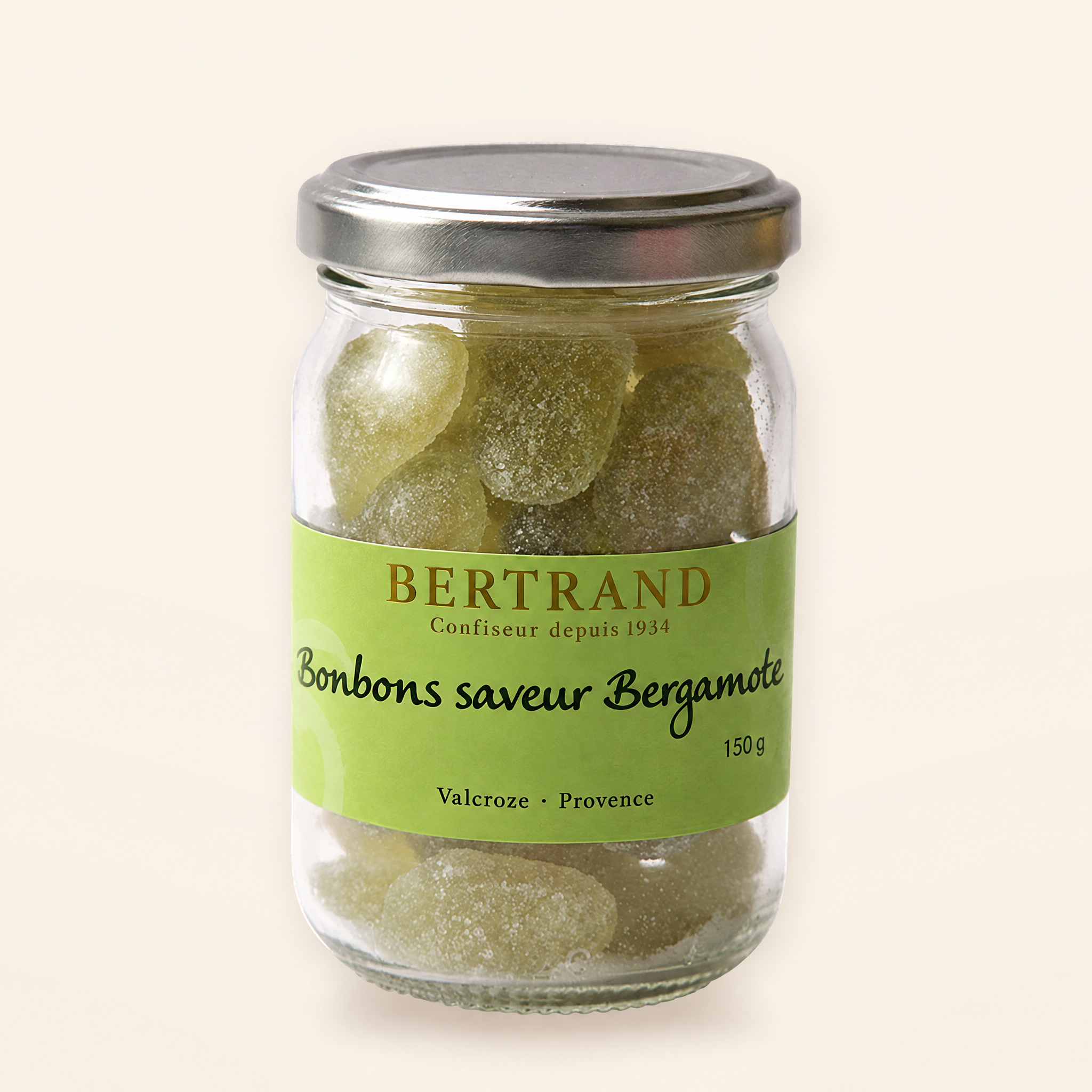 Bocal de bonbons saveur bergamote Bertrand