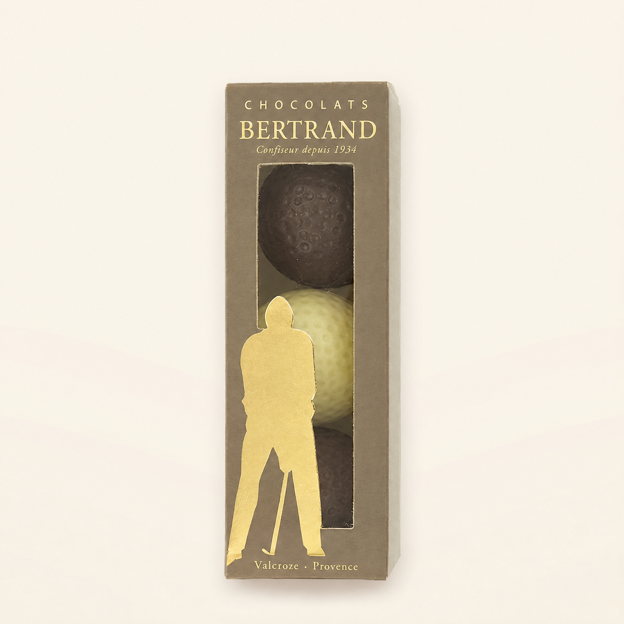 Étui de balles de golf aux trois chocolats Bertrand