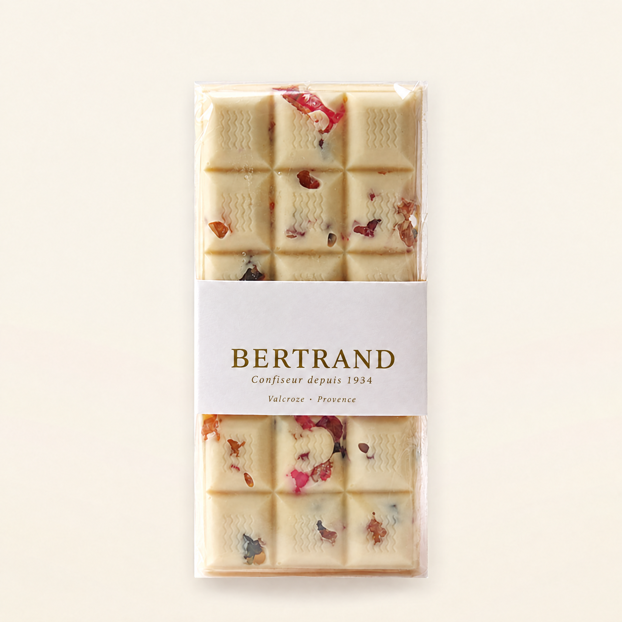 Tablette de chocolat blanc aux fruits confits Bertrand