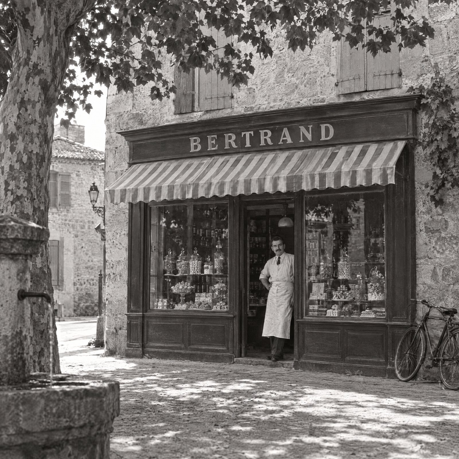 La première boutique Bertrand sur la place du village
